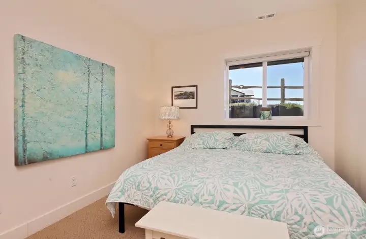 Downstairs flex room or guest room.