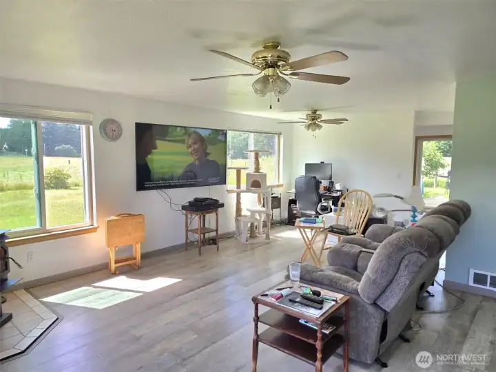 Living room, filled with sunlight.