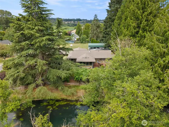 Home overlooks the Clarks Creek Home overlooks the Clarks Creek