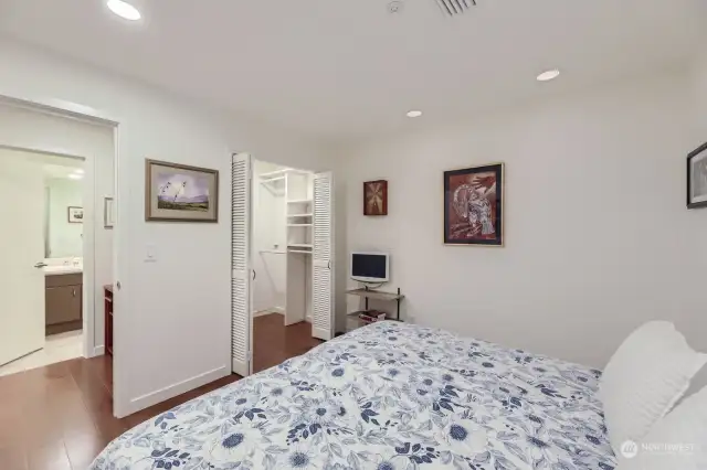 The roomy second bedroom offers a large walk-in closet.