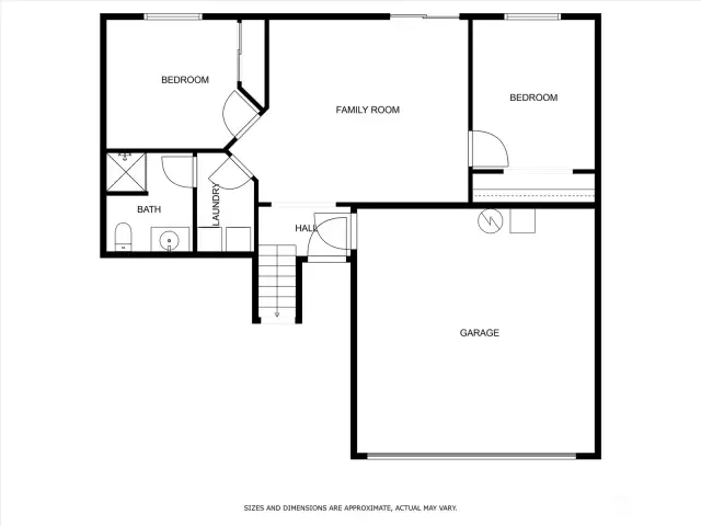 Lower level floor plan