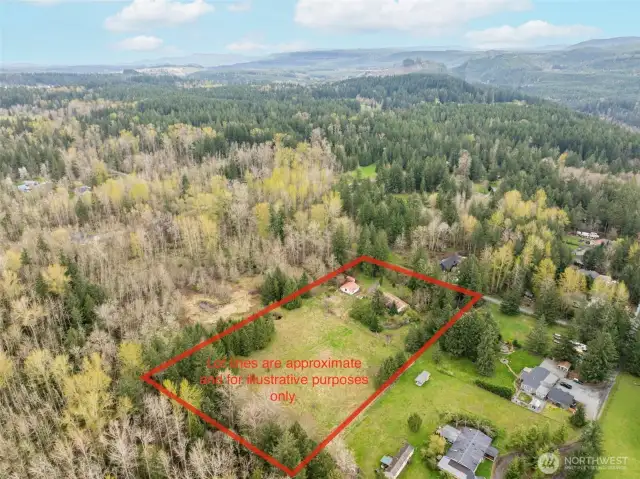 Lines in drone photo are approximate and for illustrative purposes only.
