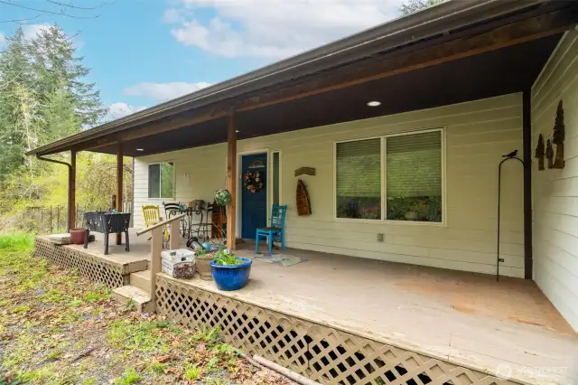 Back view of the home underneath the porch