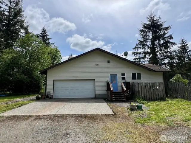 Side view of the home.