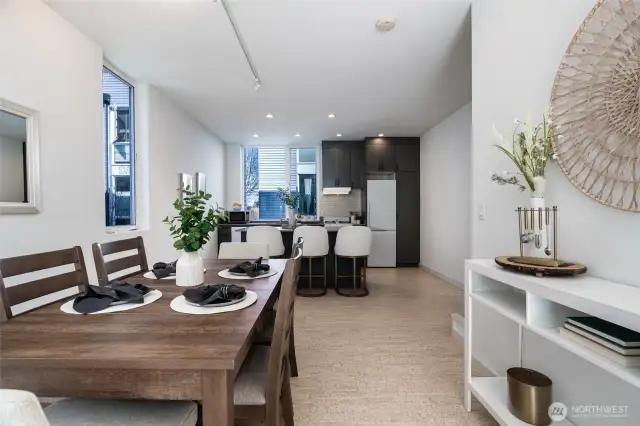 All open concept living/dining and kitchen