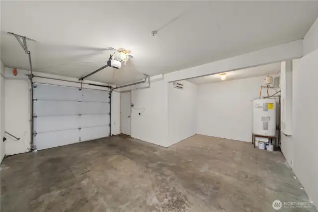 Oversized garage with room for storage
