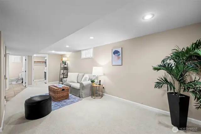 Lower level, large family room area, 3/4 b bath and wonderful laundry room too!