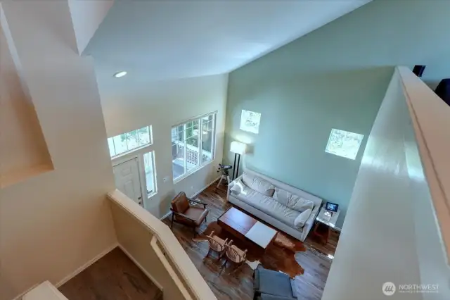 View from the top of the stairs.
