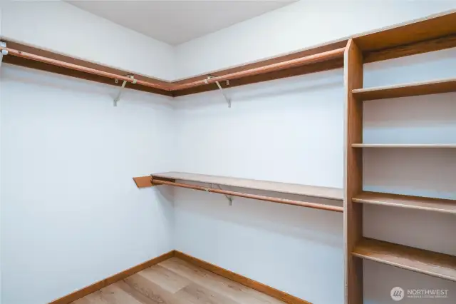 Large walkin closet off the primary bedroom.