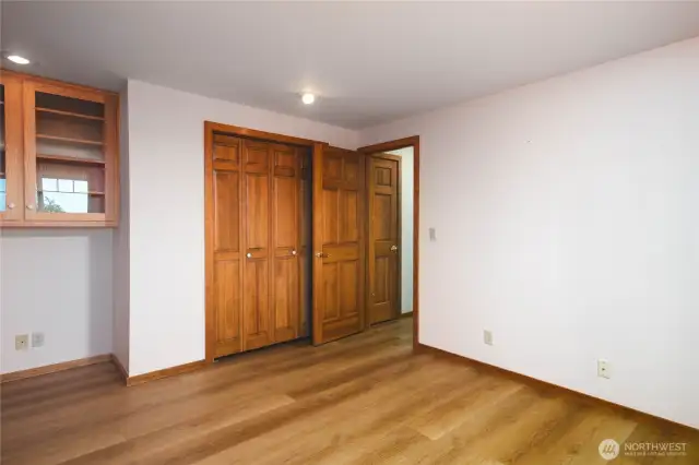 One of two bedrooms, new LVP flooring throughout upstairs.