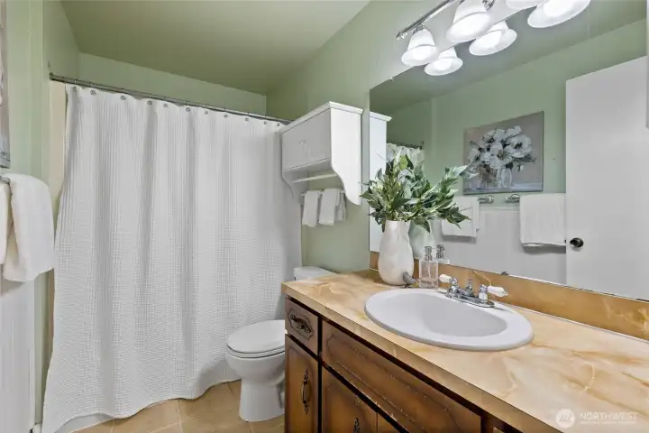 Guest bathroom on second level.