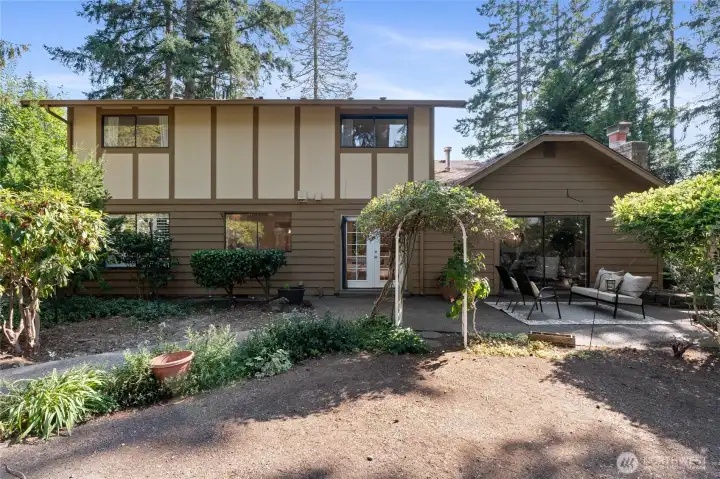 View of the home from the back yard.