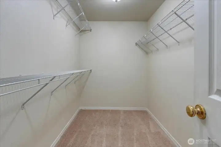 Walk in closet for primary bedroom