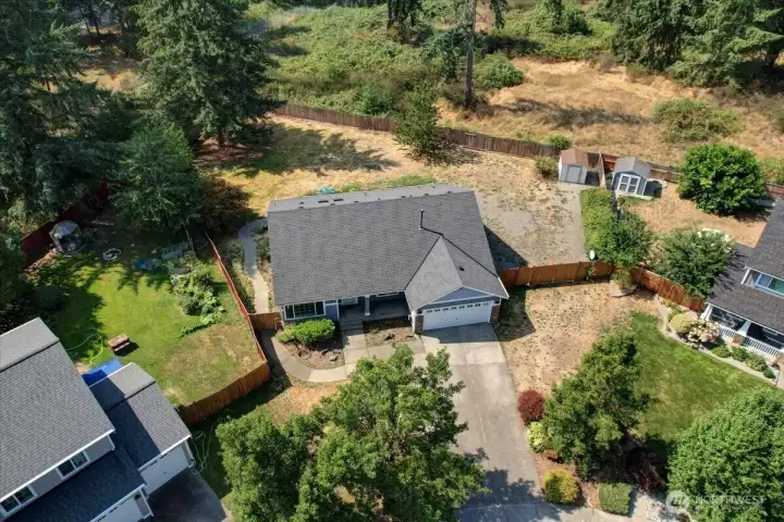 Drone view of home