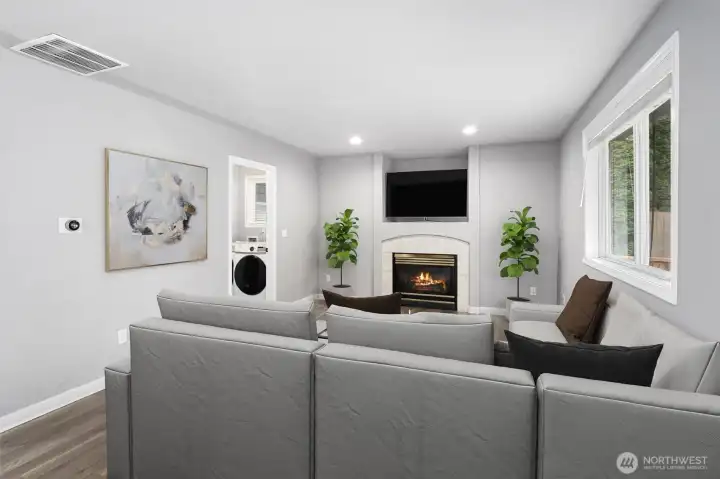 Virtually staged photo of the main living area.