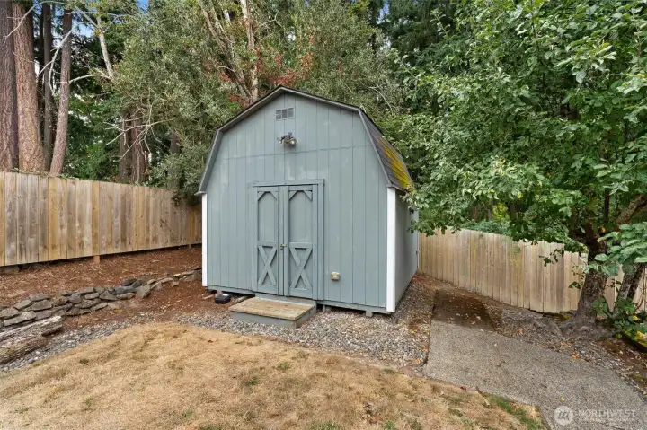 Newly roofed shed - all your storage needs.
