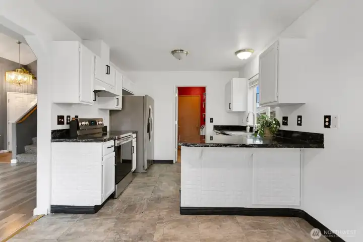 Kitchen with eating nook.