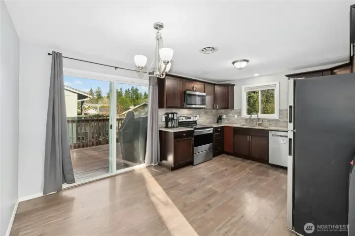 Kitchen with dining area