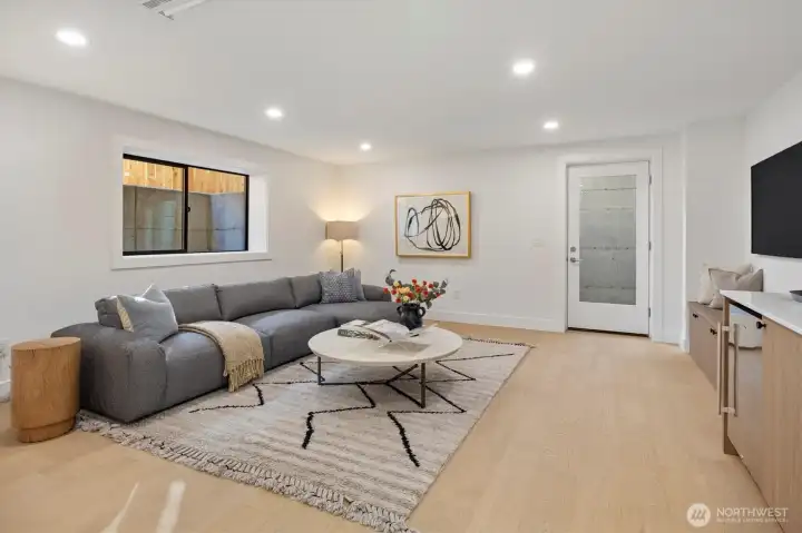 Bonus finished living space use as rec room, separate living area great for multi-generational living