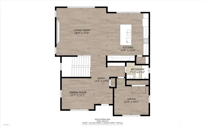 Main level floor plan
