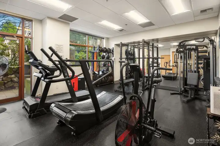 Fitness room with newly updated exercise equipment!