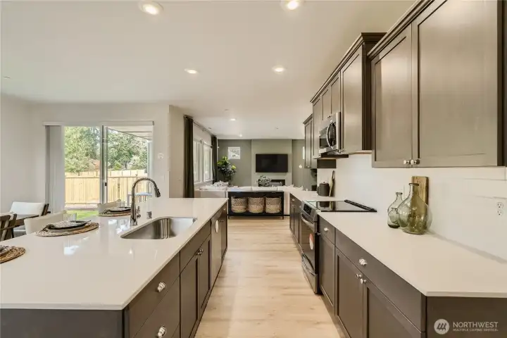 So much counter space  Photos are representation as the home is under construction.