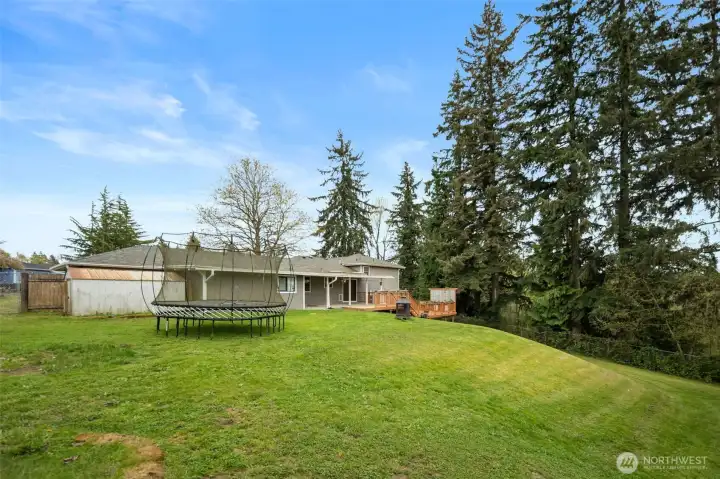 Plenty of privacy with the fencing and trees