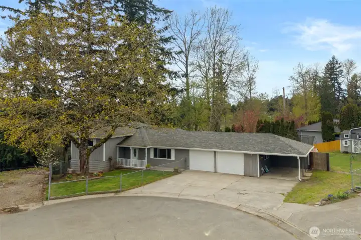 Overhead view of the home