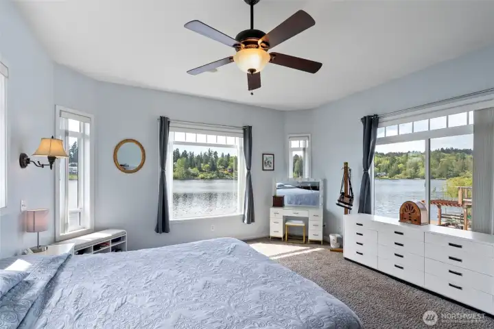 Spacious enough for all your primary suite furniture needs. The room also has an oversized walk in closet with a nice espresso area for your coffee needs.