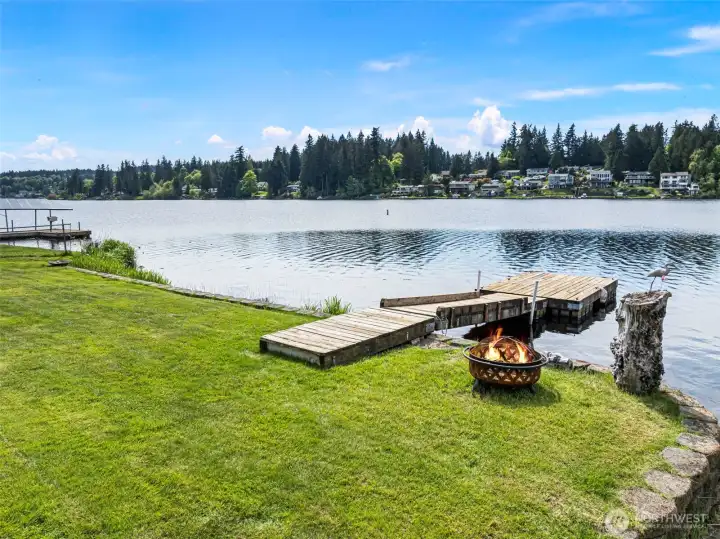 Boat ramp for this property to the right of the dock.