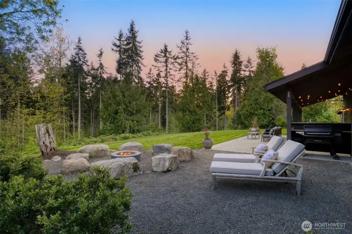 Thoughtful and curated outdoor gathering places throughout the property.