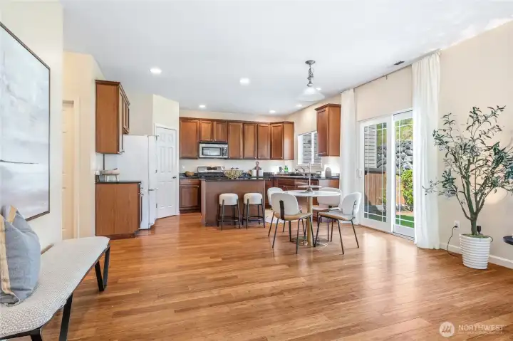 Large open plan kitchen
