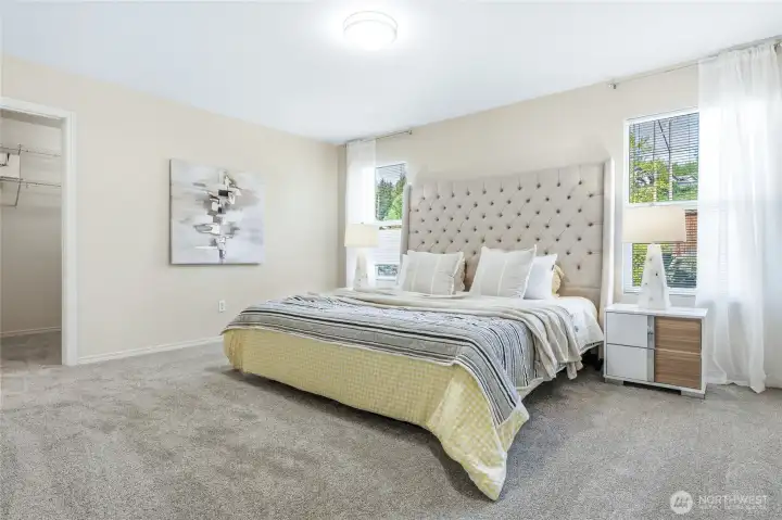 Spacious primary suite.