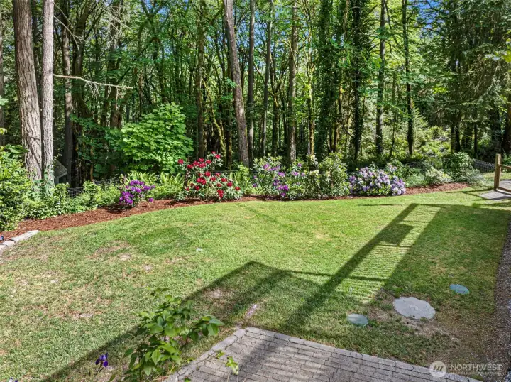 There is plenty of yard, both front and back.