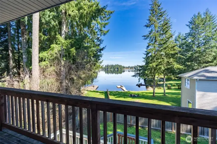 Upper deck with lake view