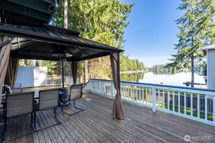 Deck with lake view