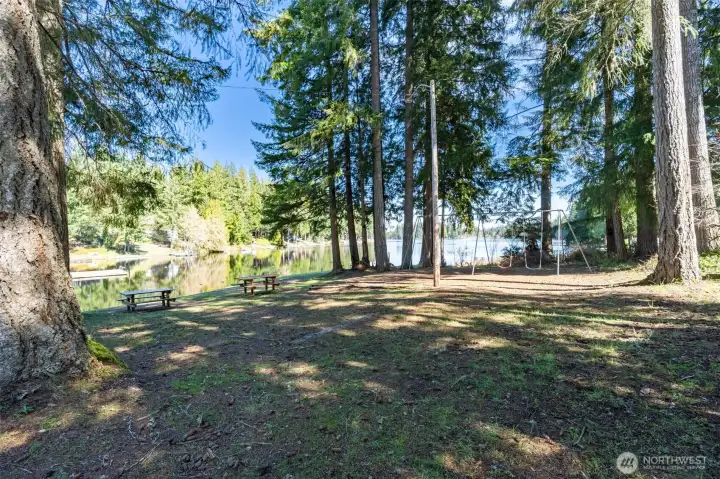 Community park and playground next to property