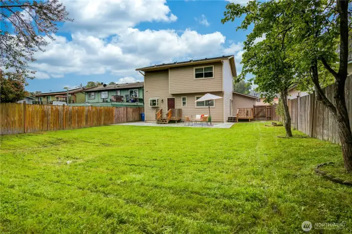 Large back Fence yard Large back Fence yard