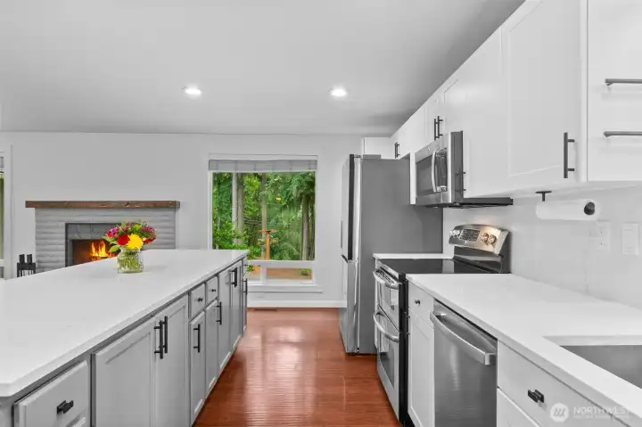 Newer refrigerator and dishwasher