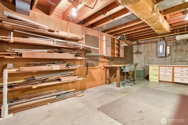 Woodshop in Basement