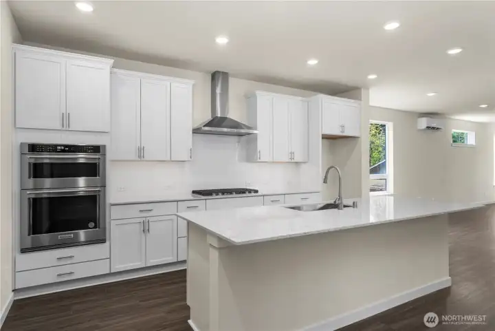 Kitchen with large island and Kitchen Aid