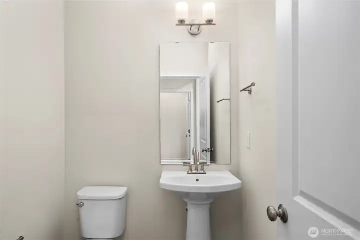 Main living level powder bath