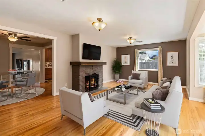 Virtually staged living