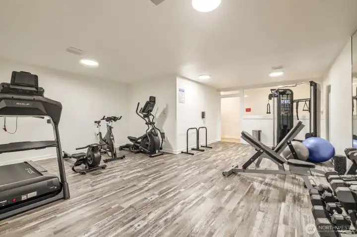 A large work out room to get your heart rate up!