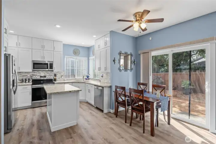 Enjoy Easy Indoor-Outdoor Flow from Kitchen & Dining Space