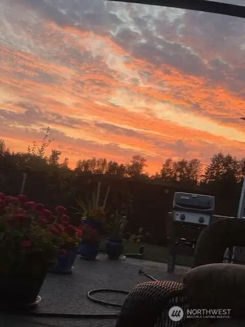 Sunset on the patio!