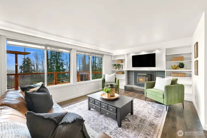 Cozy living area with an efficient stove