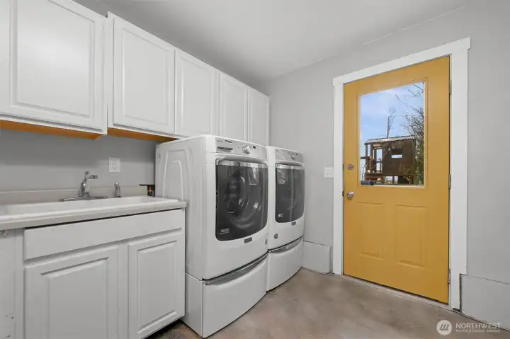 Potential ADU washer/dryer and sink with a space for an under-counter dishwasher