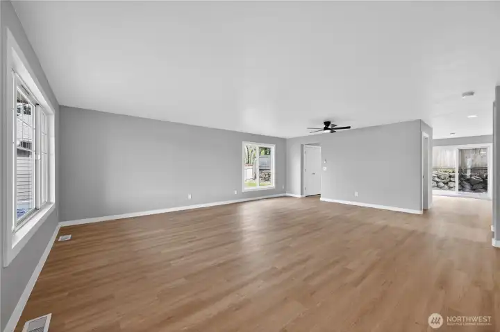 Living room from front door