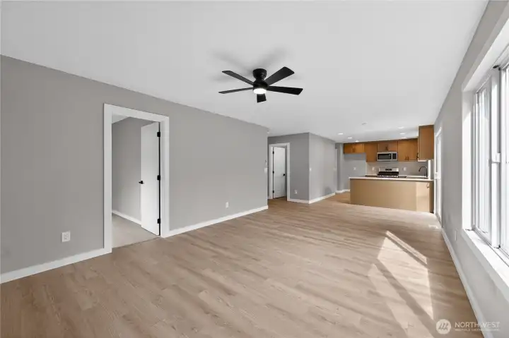 Dining room from fireplace area